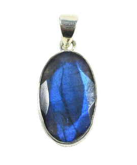 Labradorite Faceted Oval Pendant | Crystal Jewellery | Crystal Pendants