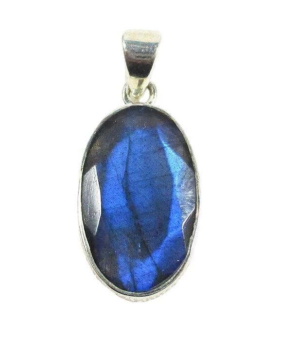 Labradorite Faceted Oval Pendant | Crystal Jewellery | Crystal Pendants