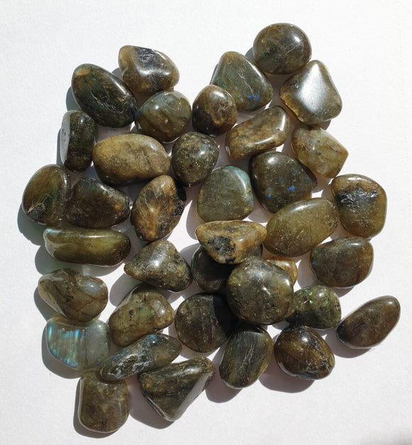 Labradorite Crystal Rough Tumble Chips Small(x3) | Cut & Polished Crystals | Polished Crystal Tumble Stones