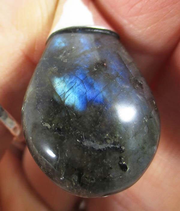 Labradorite Thick Drop Pendant (Large) - Crystal Jewellery > Crystal Pendants