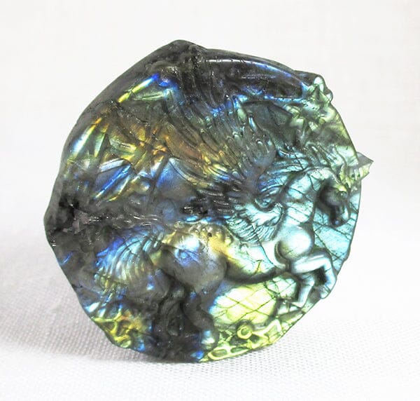 Labradorite Winged Unicorn Carving - Cut & Polished Crystals > Polished Crystal Palm Stones