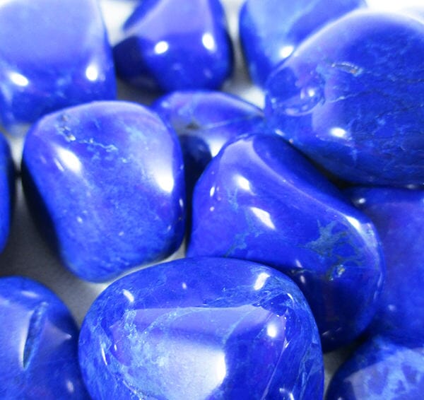 Lapis Howlite Tumble Stones (x3) - Cut & Polished Crystals > Polished Crystal Tumble Stones