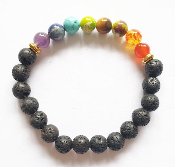 Lava Chakra Power Bracelet | Crystal Jewellery | Gemstone Bracelets