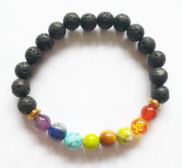 Lava Chakra Power Bracelet | Crystal Jewellery | Gemstone Bracelets