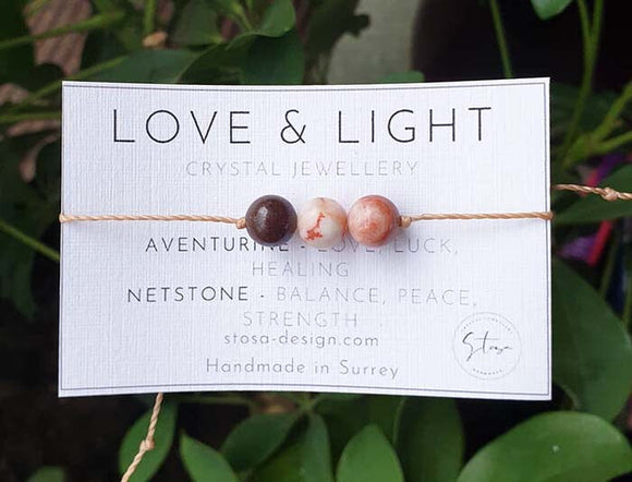 Love and Light Friendship Bracelet | Crystal Jewellery | Gemstone Bracelets