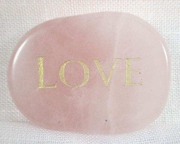 Love Rose Quartz Thumb Stone - 2