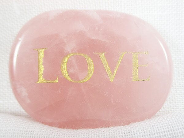 Love Rose Quartz Thumb Stone - 5