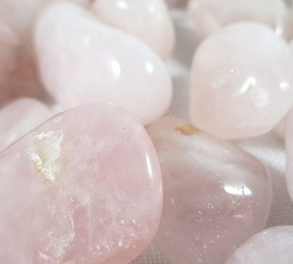 C Grade Rose Quartz Healing Crystal Tumble Chips (x3) | Cut & Polished Crystals | Polished Crystal Tumble Stones