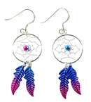 Magenta Dreamcatcher Earrings | Crystal Jewellery | Gemstone Earrings