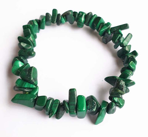 Malachite Chip Bracelet REDUCED Crystal Jewellery > Gemstone Bracelets