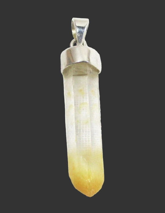 Mango Calcite Crystal Point Pendant | Crystal Jewellery | Crystal Pendants