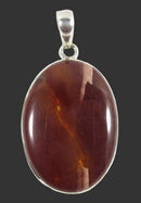 Maroon Mookaite Jasper Oval Pendant | Crystal Jewellery | Crystal Pendants