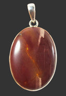 Maroon Mookaite Jasper Oval Pendant | Crystal Jewellery | Crystal Pendants