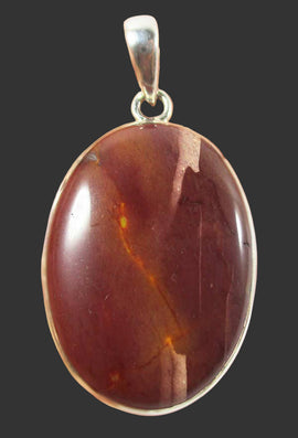 Maroon Mookaite Jasper Oval Pendant | Crystal Jewellery | Crystal Pendants