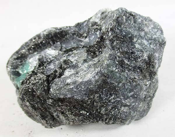 Mica Schist Rock with Tiny Emerald Patch - 1