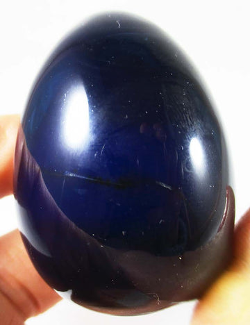 Midnight Blue Agate Egg | Crystal Carvings | Polished Crystal Eggs
