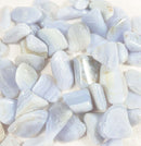 Mini Blue Lace Agate Crystal Tumble Chips (x3) | Cut & Polished Crystals | Polished Crystal Tumble Stones