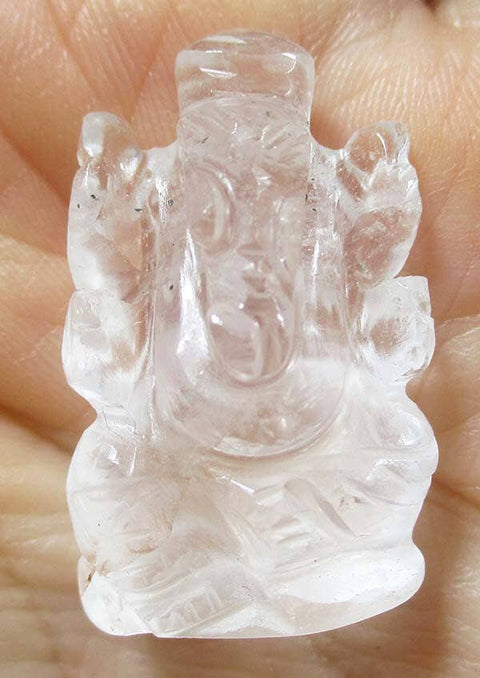 Mini Quartz Ganesha Crystal Carvings > Hand Carved Buddhas