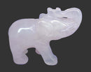 Mini Rose Quartz Elephant | Crystal Carvings | Carved Crystal Animals