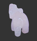 Mini Rose Quartz Elephant | Crystal Carvings | Carved Crystal Animals