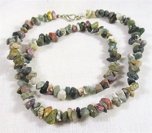 Mixed Jasper Chip Necklace - Crystal Jewellery > Crystal Necklaces