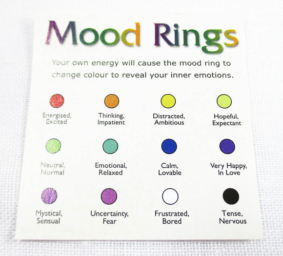 Mood Ring Size K | Crystal Jewellery | Gemstone Rings