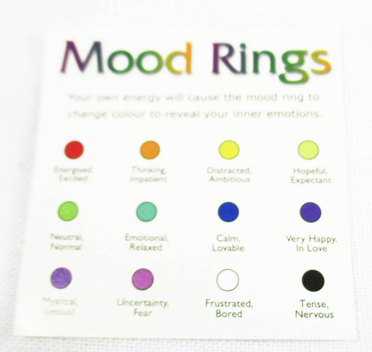 Mood Ring Size K Thick - Crystal Jewellery > Gemstone Rings