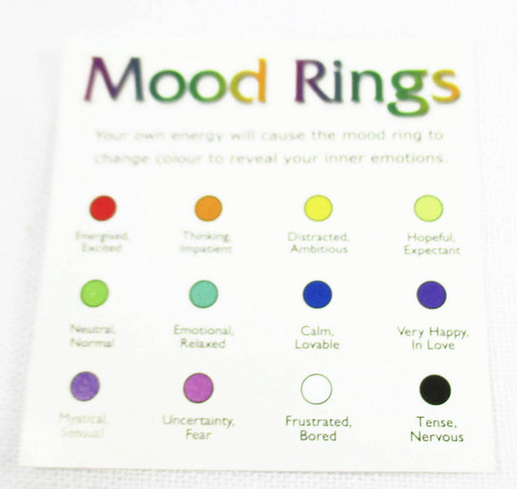 Mood Ring Size K Thick | Crystal Jewellery | Gemstone Rings