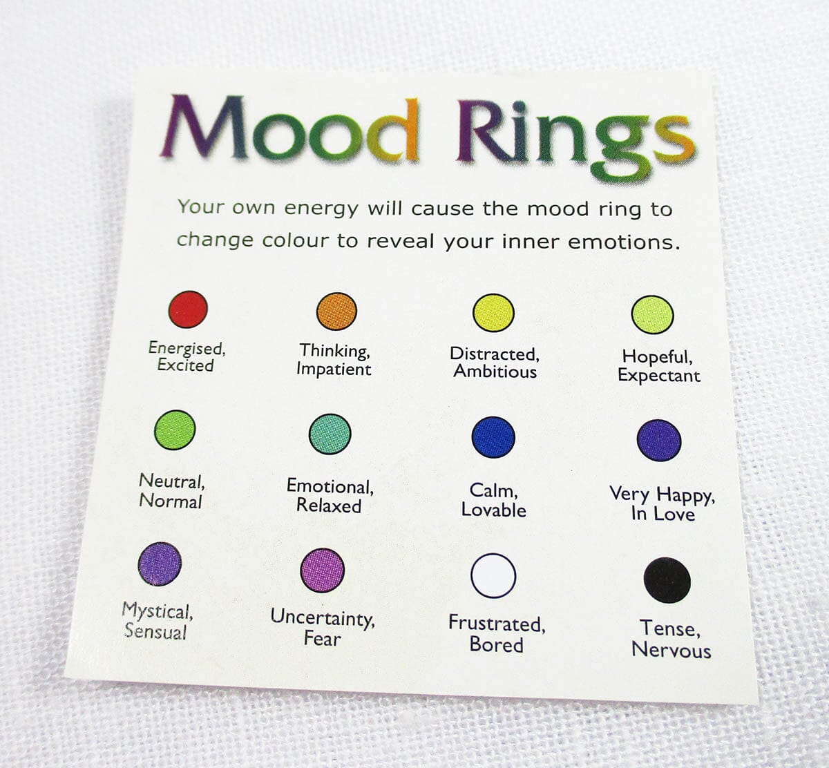 Mood Ring Size M - Crystal Jewellery > Gemstone Rings