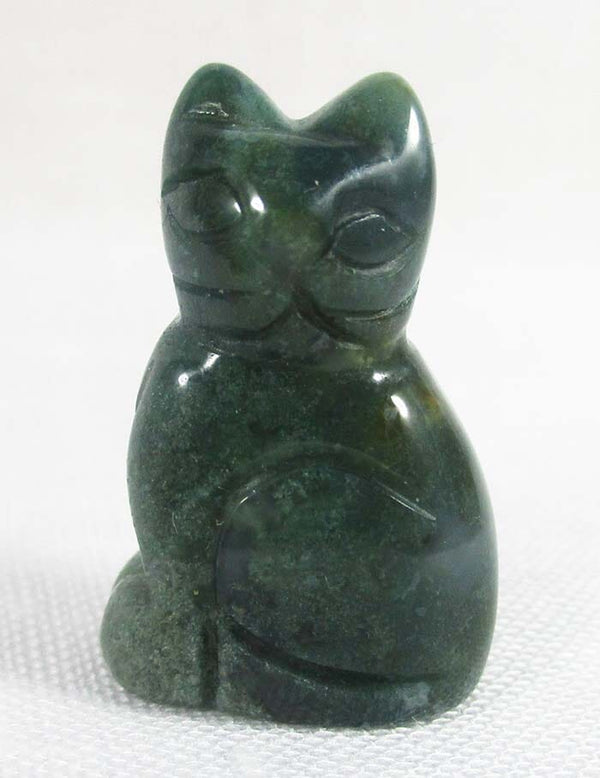 Moss Agate Cat (Small) - 1