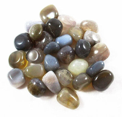 Natural Agate Healing Crystal Tumble Stones (x3) | Cut & Polished Crystals | Polished Crystal Tumble Stones
