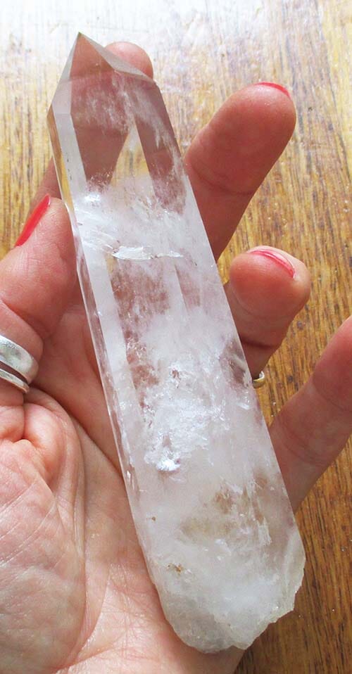 Naturally Formed Quartz Crystal Point/Wand (L) | Cut & Polished Crystals | Crystal Obelisks & Natural Points
