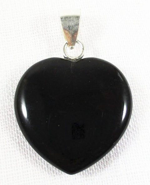 Obsidian Heart pendant (Smallish) Crystal Jewellery > Crystal Pendants