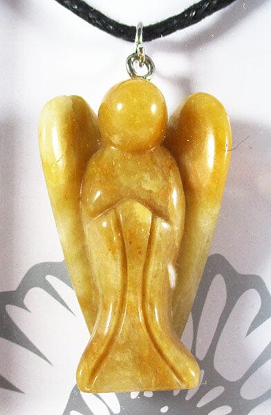 Ocre Aventurine Angel Pendant Crystal Jewellery > Angel Pendants