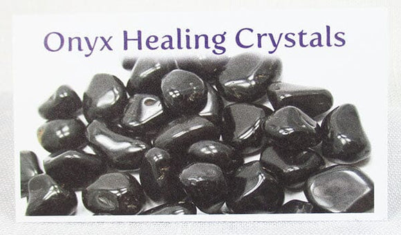 Onyx Healing Crystals Properties Card Only | Books & Greeting Cards