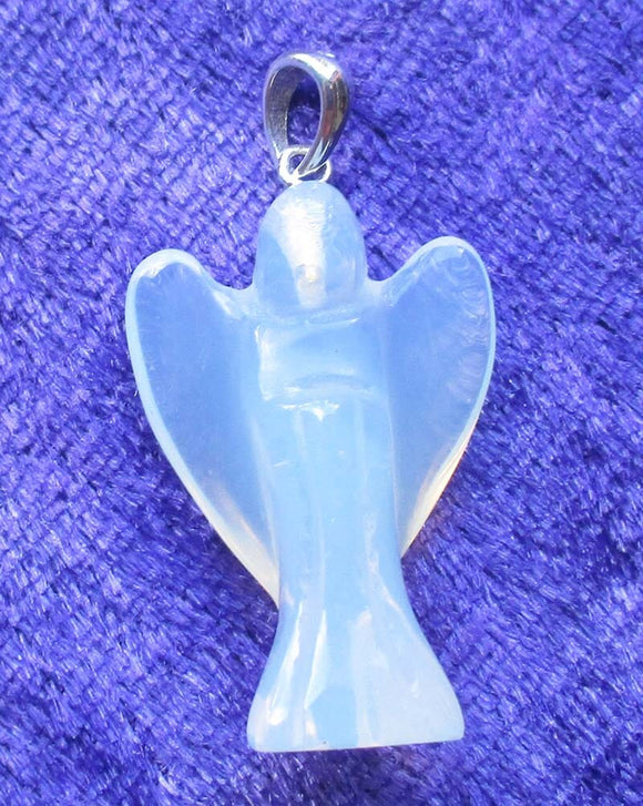 Opalite Guardian Angel Pendant | Crystal Jewellery | Angel Pendants