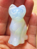 Opalite Cat | Crystal Carvings | Carved Crystal Animals
