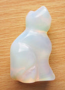 Opalite Cat | Crystal Carvings | Carved Crystal Animals