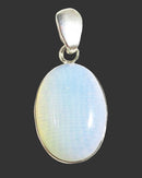 Opalite Crystal Dainty Oval Pendant (Smallish) | Crystal Jewellery | Crystal Pendants