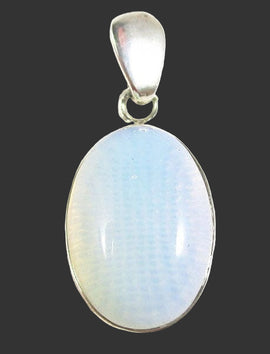 Opalite Crystal Dainty Oval Pendant (Smallish) | Crystal Jewellery | Crystal Pendants