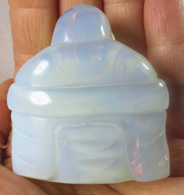 Opalite Happiness Buddha - Crystal Carvings > Hand Carved Buddhas