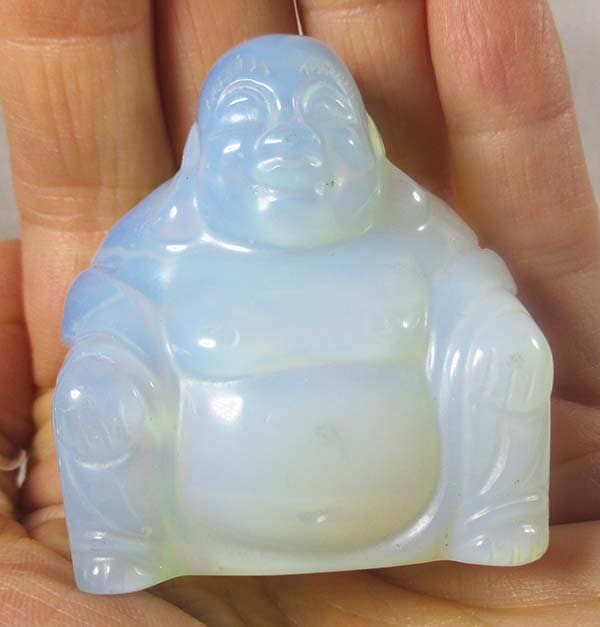 Opalite Happiness Buddha - Crystal Carvings > Hand Carved Buddhas