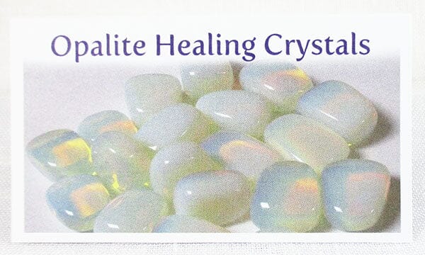 Opalite Healing Crystals Properties Card Only - Others > Books & Greeting Cards