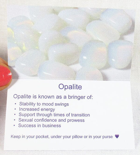 Opalite Healing Crystals Properties Card Only Others > Books & Greeting Cards