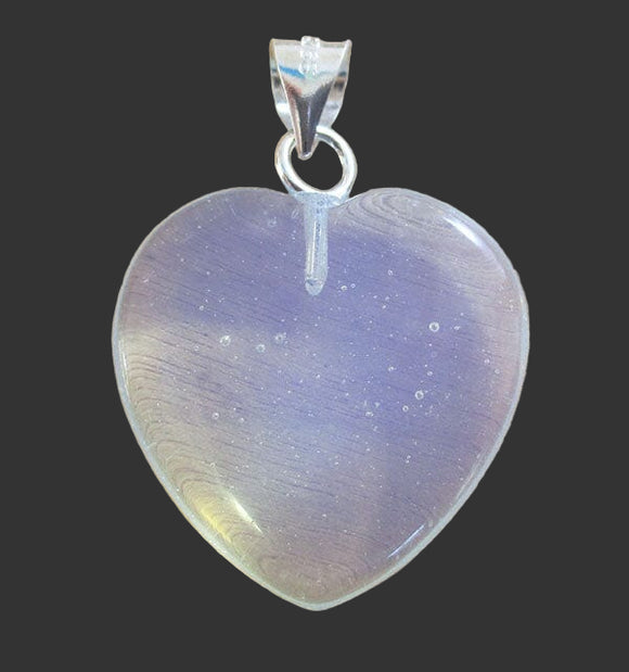 Opalite Healing Crystal Heart Pendant (Small) | Crystal Jewellery | Crystal Pendants