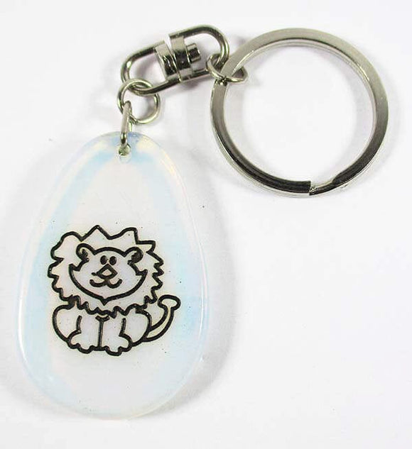 Opalite Lion Keyring | Keyrings & Clip-On Crystals