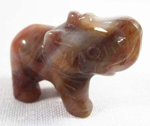 Orange Brown Agate Elephant Crystal Carvings > Carved Crystal Animals