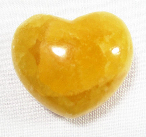 Orange Calcite Heart Crystal Carvings > Polished Crystal Hearts