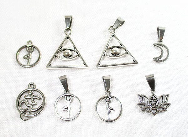 Pack of 6 Metal Pendants REDUCED - Crystal Jewellery > Crystal Pendants