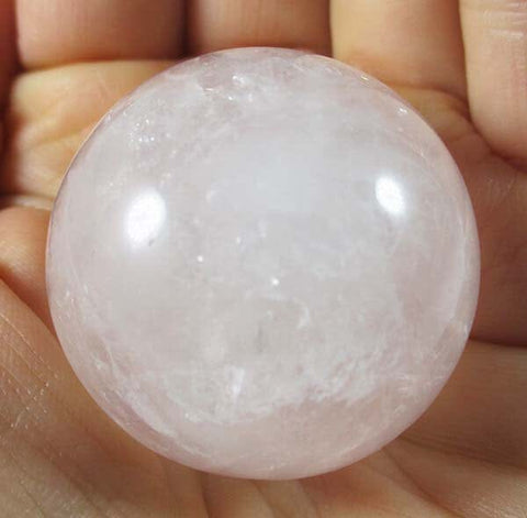 Pale Rose Quartz Sphere (Small) Crystal Carvings > Polished Crystal Spheres